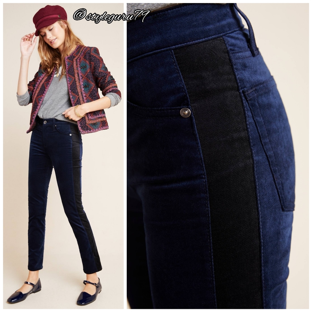 NWT, Anthropologie, AG Mari Tuxedo Stripe Jeans